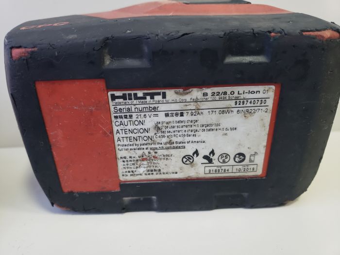 Перепаковка акумулятору Hilti b22/8.0 Li-ion